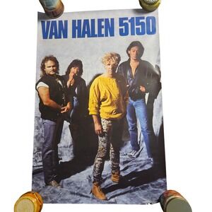 Van Halen 5150 Vintage 1986 Promo Album Poster 23x35 Warner Bros Rock Ad